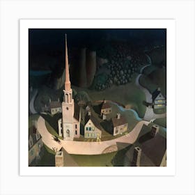 'The Church At Night' Art Print