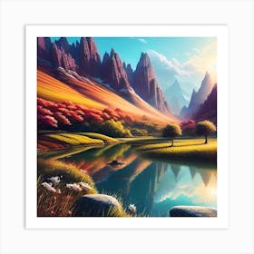 Landscape Painting 81 Art Print