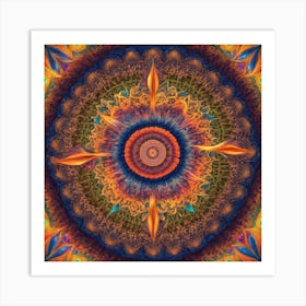 Psychedelic Mandala Art Print