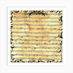 Vintage Sheet Music Art Print