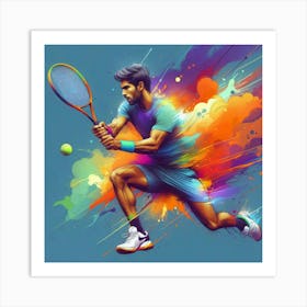 Tennis Player Art Print