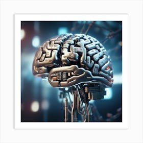 Artificial Intelligence Brain 29 Art Print