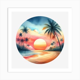 Sunset Beach Art Print