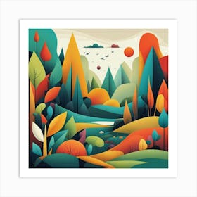 Abstract Landscape Painting Art Print