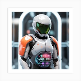 Futuristic Robot 117 Art Print