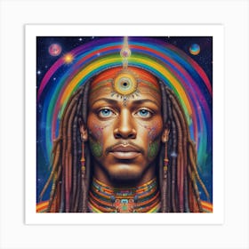 Man With Dreadlocks Art Print