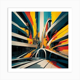 Abstract Architectural Art Print Art Print