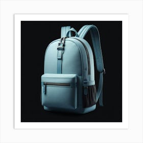 Blue Backpack Art Print