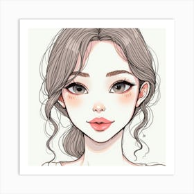 Asian Girl wall art Art Print