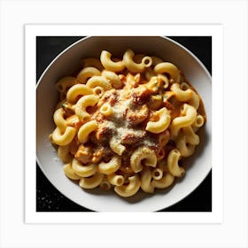 Pasta With Chicken Art Print