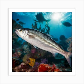 Sardine in the sea Art Print