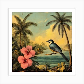 Bird On A Branch Art 5 Art Print