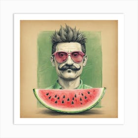 Watermelon Man 4 Art Print