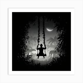 Swinging In The Jungle 2 Art Print