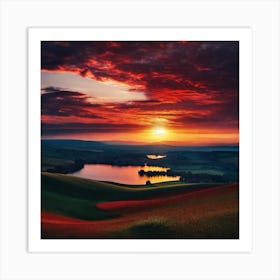 Sunset In The Countryside 49 Art Print