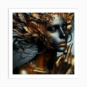 Black And Gold Art Print