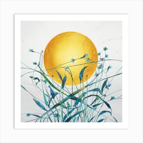 Sun In The Grass 5 Art Print