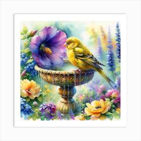 Bird Bath Art Print