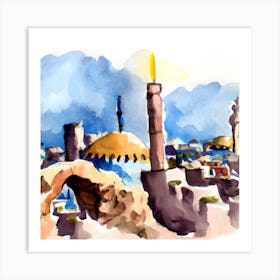 Watercolor Of Jerusalem Art Print