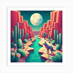 Wolf canyon Art Print