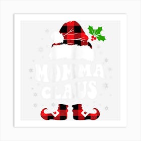 Womens Momma Claus Christmas Pajama Family Matching Xmas Art Print