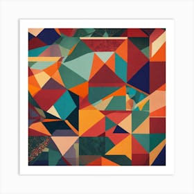 Abstract Geometric Patterns In Bold Art Print