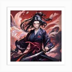 Samurai Girl Art Print