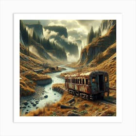 Train In The Mountains 2 Art Print