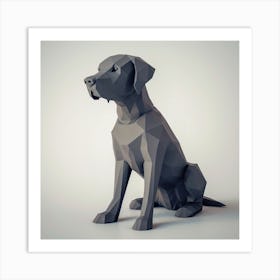 Low Poly Dog Art Print