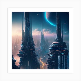 Futuristic City 3 Art Print