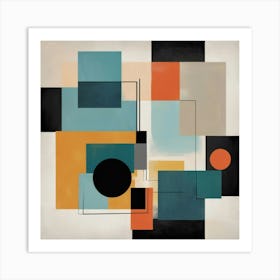 Abstract Squares paintings art print 2 Art Print