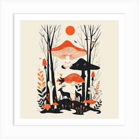 Deer In The Forest Art Print