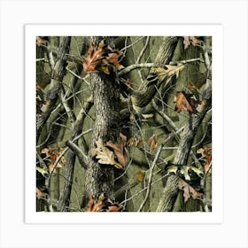 Realtree Camo Seamless Pattern Camo Hunting Art Print