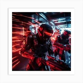 Halo red Art Print