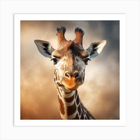 Giraffe Portrait Art Print