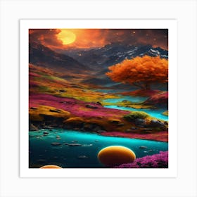 Colorful Landscape 1 Art Print