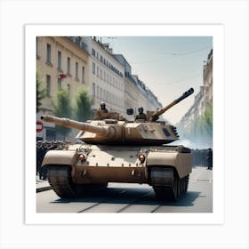 Anti Terrorism Day With Tank No Terrorism Placard Art Print