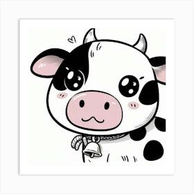 Line Art cow 2 Art Print