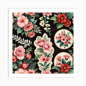 Floral Pattern 13 Art Print