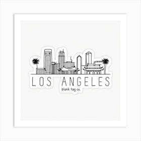 Los Angeles Skyline Sticker Art Print