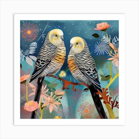 Bird In Nature Budgerigar 4 Art Print