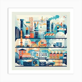 Factory Illustration Art Print