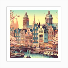 Amsterdam Cityscape Art Print