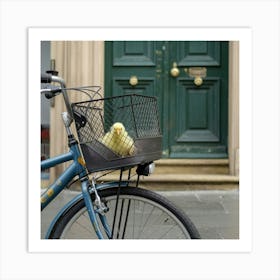 A Photo Of A Bicycle With A Basket Parke Huslukp7srmcmidsx4f Aq Jiyggpycrqmneoxspoqwmw Art Print