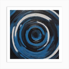 BB Borsa Blue Spiral Art Print