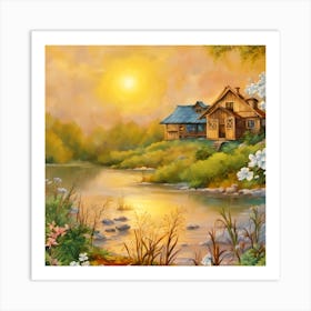 House By The River Art Print