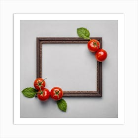 Picture Frame With Tomatoes Art Print