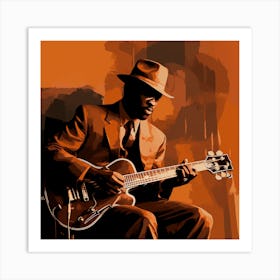 Man With A Guitar 2 Art Print