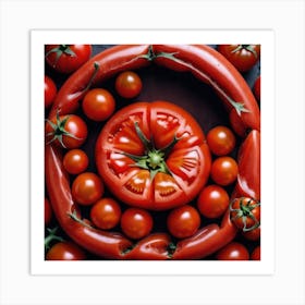 Tomatoes In A Circle Art Print