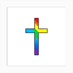 Rainbow Cross 2 Art Print